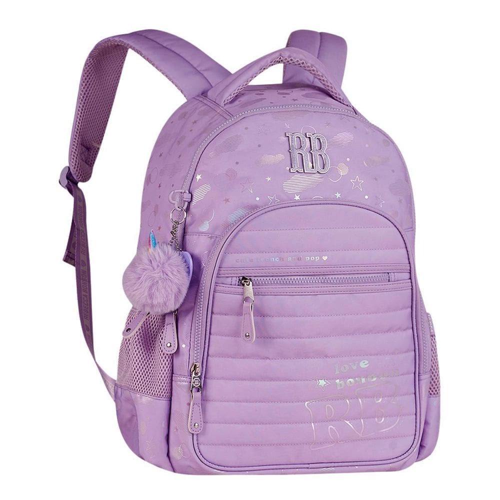 Mochila De Costas Feminina Escolar Rebecca Bonbon - Lilás