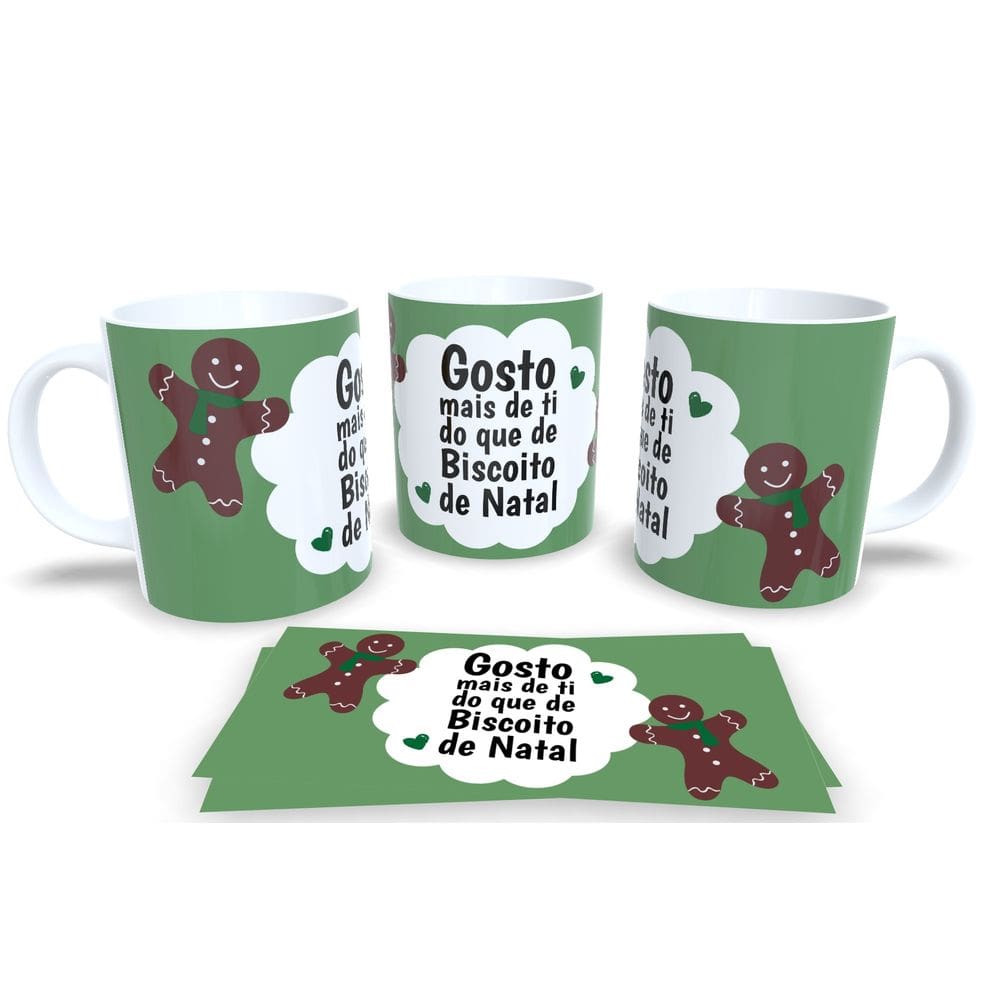 Caneca de Porcelana Branca Personalizada Coleção Natal 9