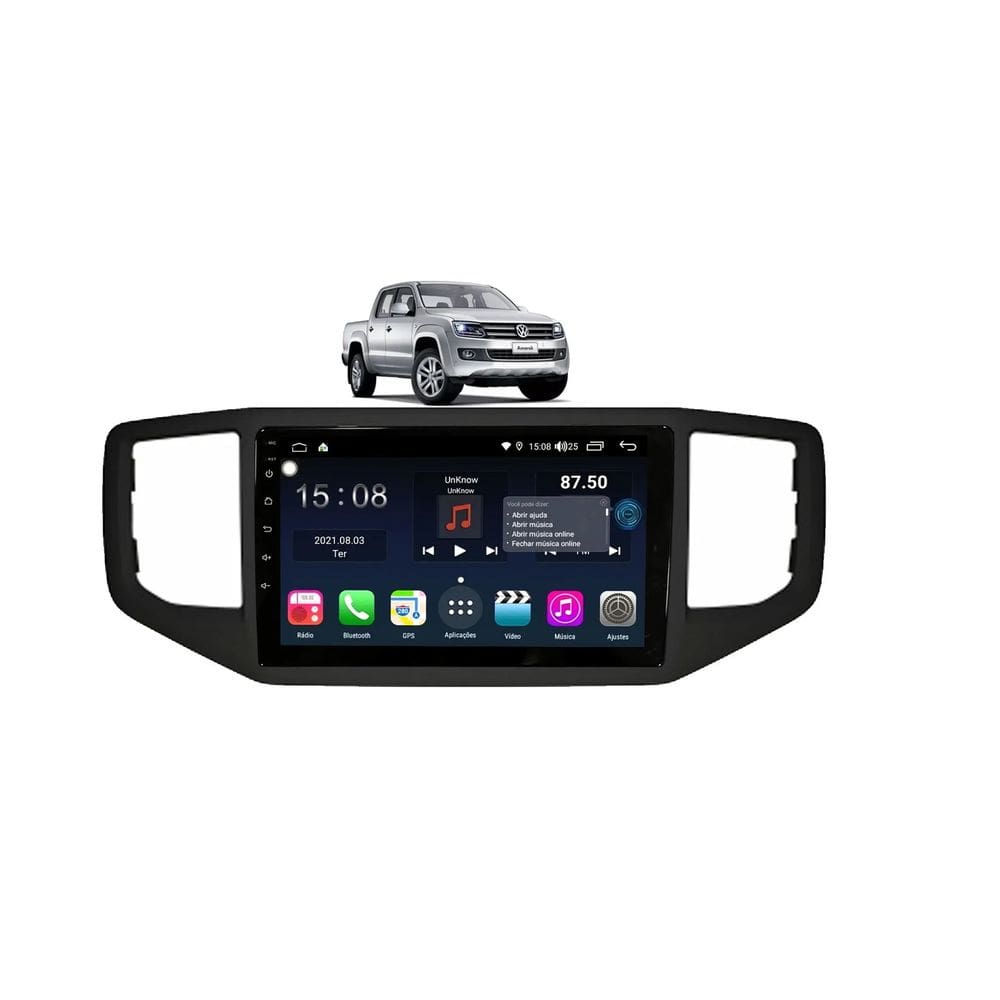 Kit Multimídia Amarok 2017 / 2024 Android 9 Pol 2/32Gb Carplay Gps WiFi Rádio Bt - Vision 8990CP