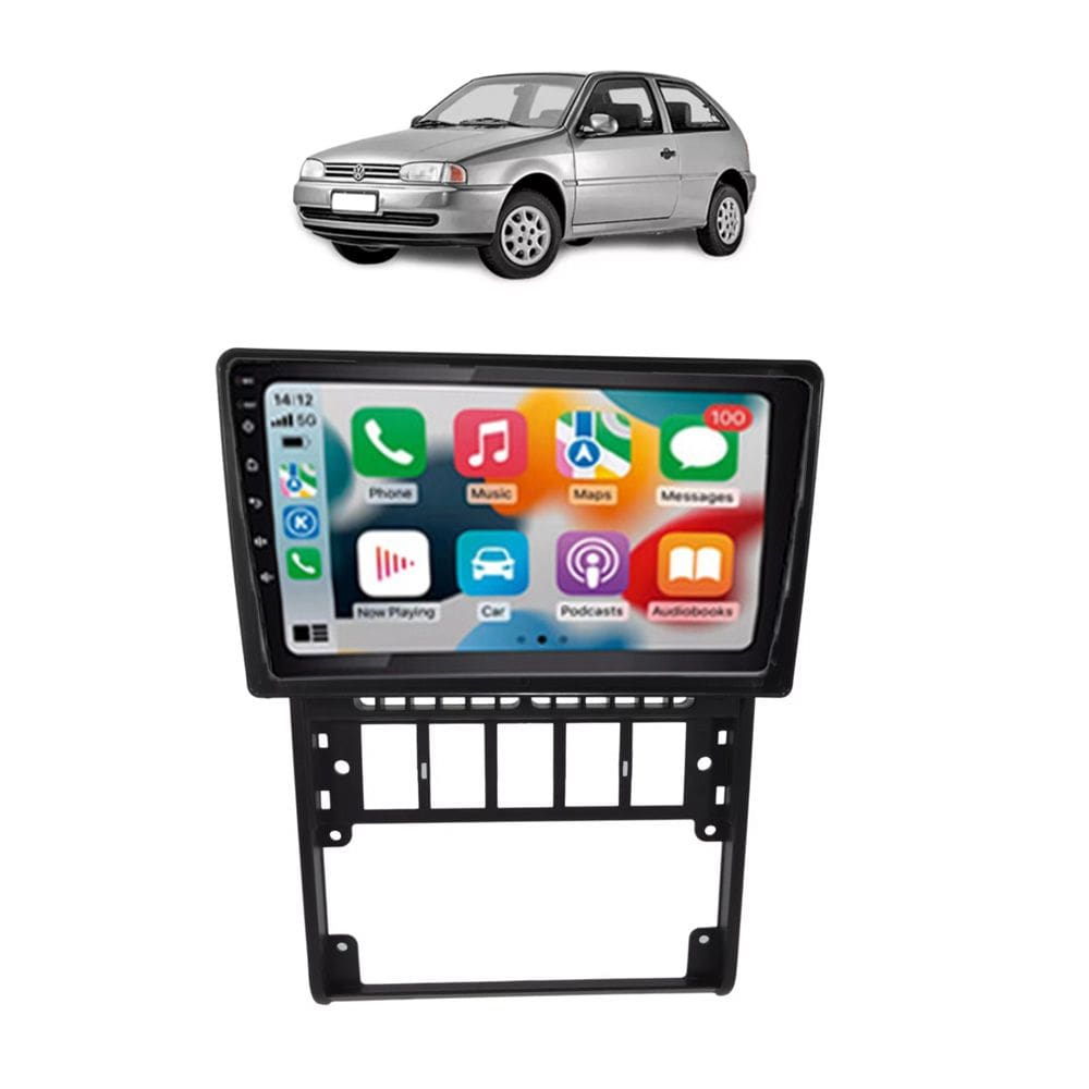 Kit Multimídia Gol Parati Saveiro Bola Android 9 Pol 2/32Gb Carplay Gps WiFi Rádio Bt - Vision 8990CP