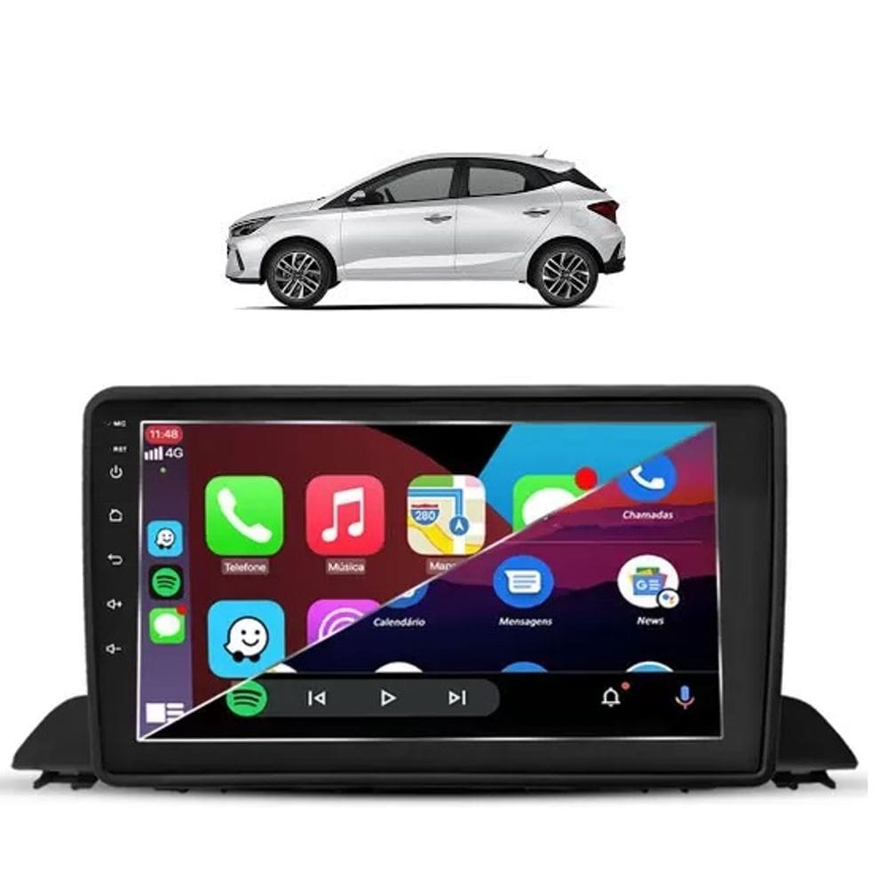 Kit Multimídia HB20 2020 / 2024 Android 9 Pol 2/32Gb Carplay Gps WiFi Rádio Bt - Vision 8990CP