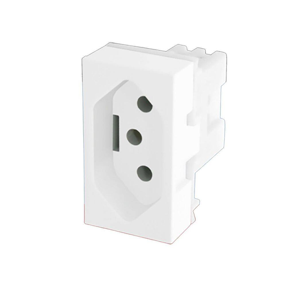 Tomada Modulo 2P+T 20A/250V Evidence Modulare Blanc + Fame