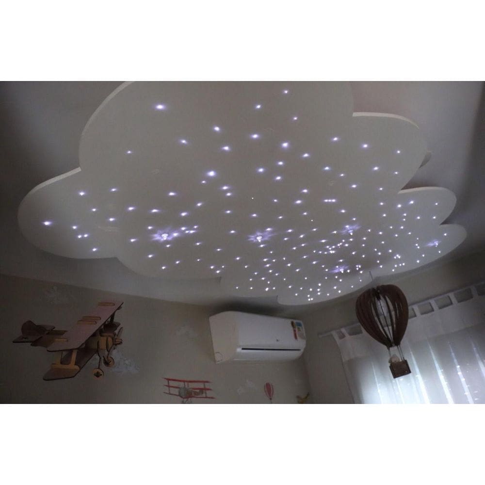 Fibra Ótica Iluminação Kit Estrelas 80 Pontos Rgbw Controle