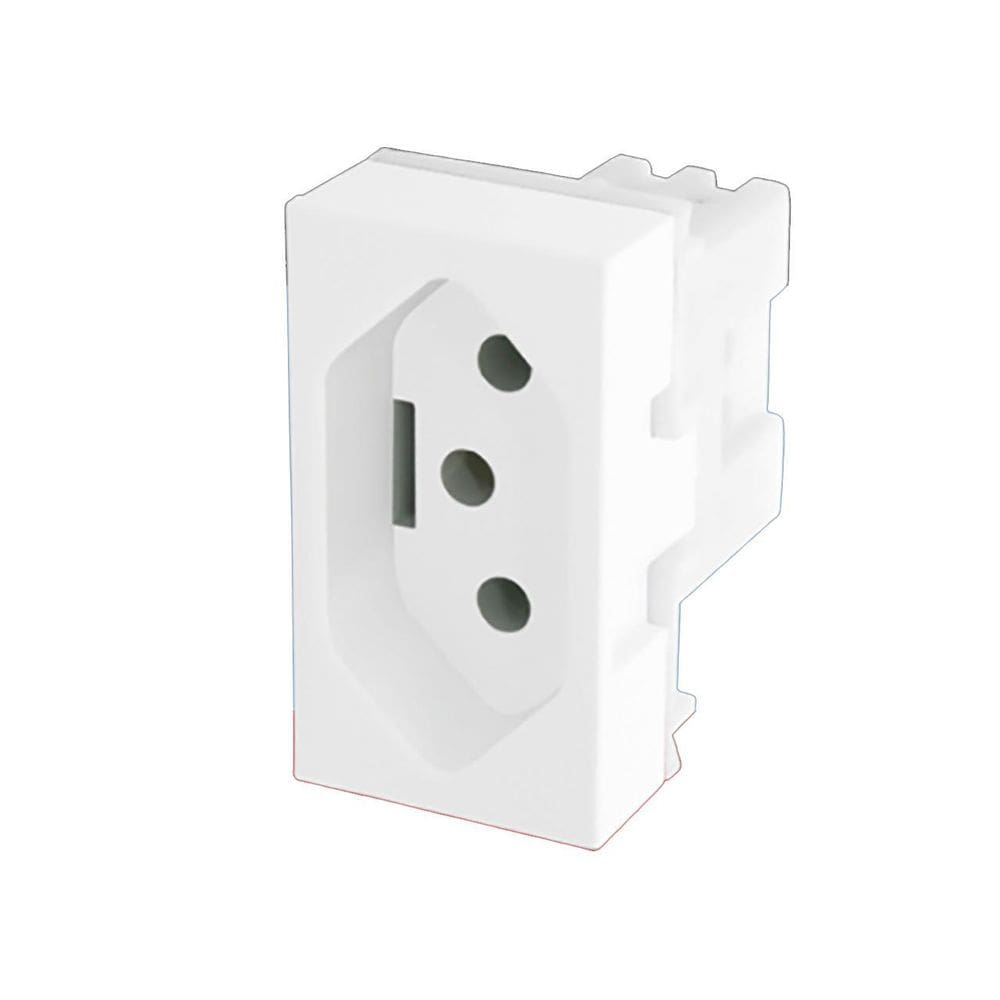 Tomada Modulo 2P+T 20A/250V Evidence Modulare Blanc + Fame