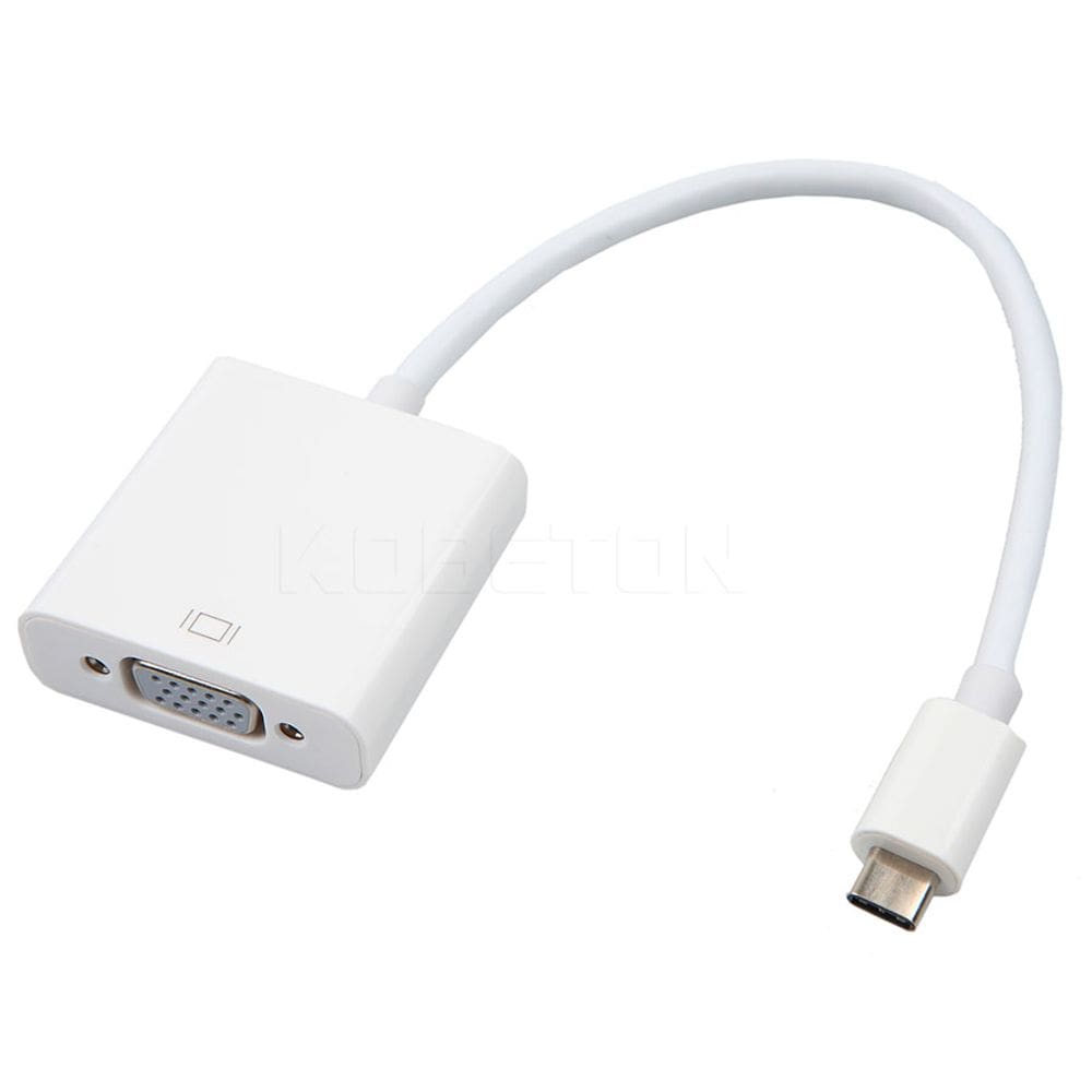 Cabo adaptador conversor usb tipo-c para vga full hd