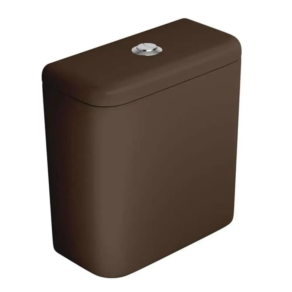 Caixa Acoplada com Acionamento Duo para Bacias Deca Carrara / Nuova Marrom Fosco CD.11F.22