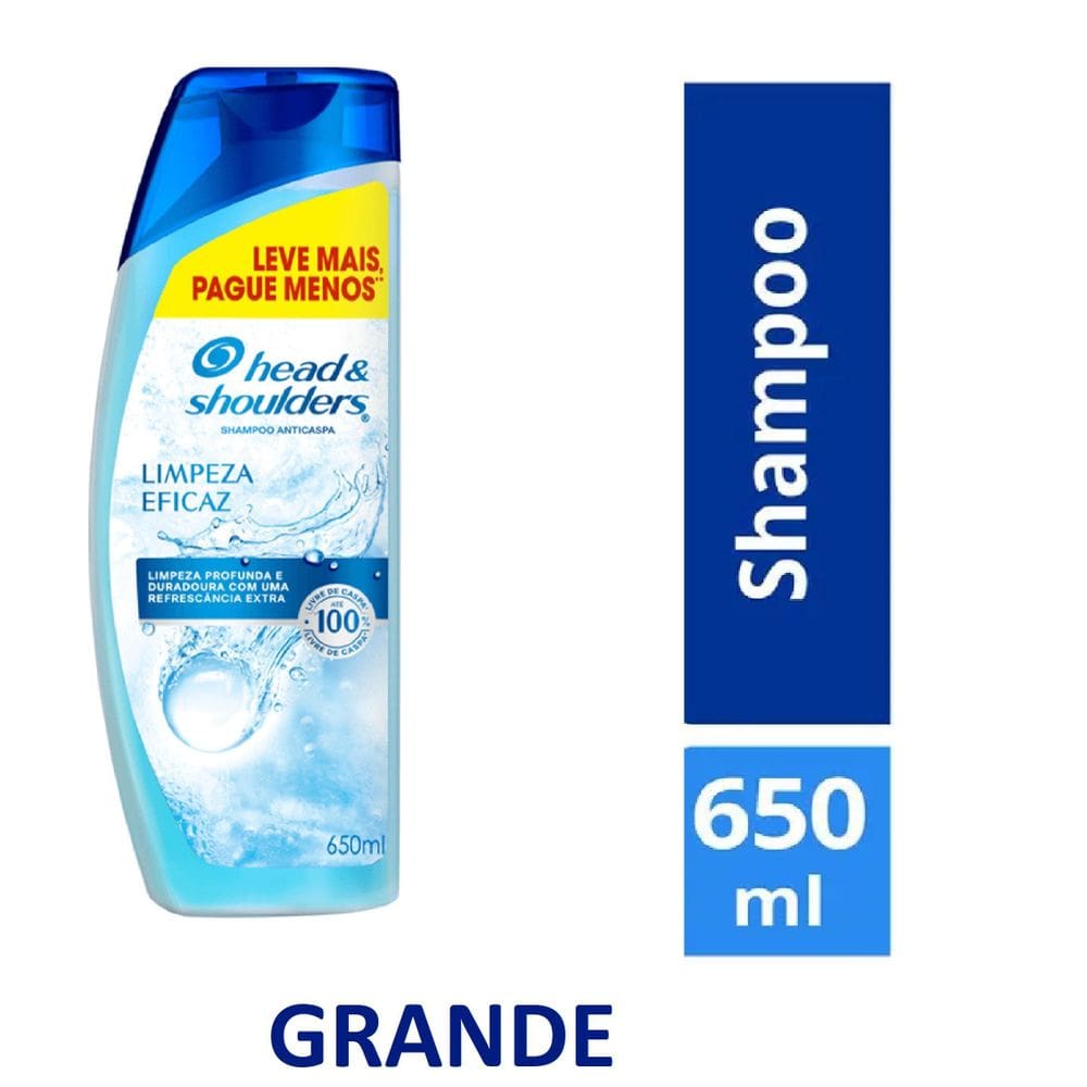 Shampoo Anticaspa Head & Shoulders Limpeza Eficaz 650Ml