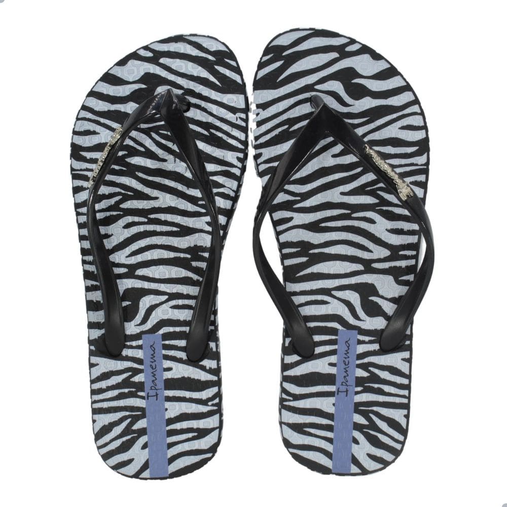 Chinelo Ipanema Animal Chic Preto