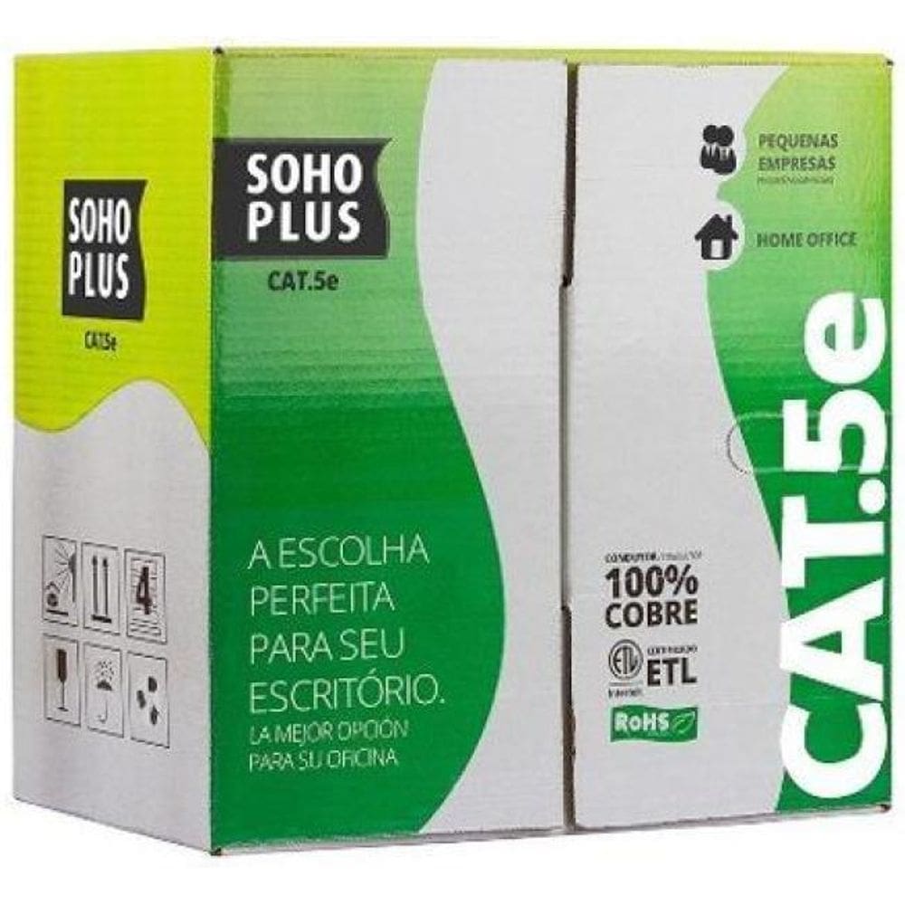 Cabo De Rede Cat5E Caixa Com 305 Metros Furukawa Azul
