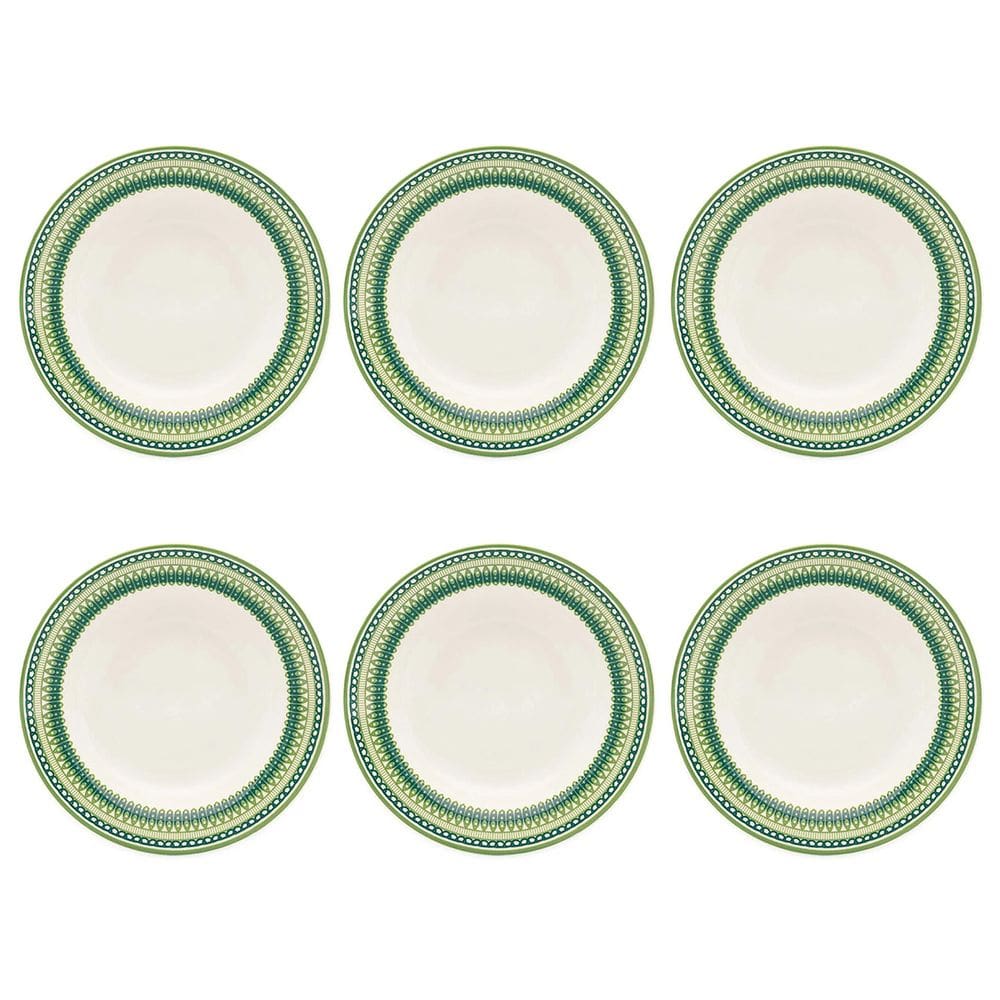 Prato Fundo de Cerâmica Donna Campestre 21,5cm 6un - Biona 135700