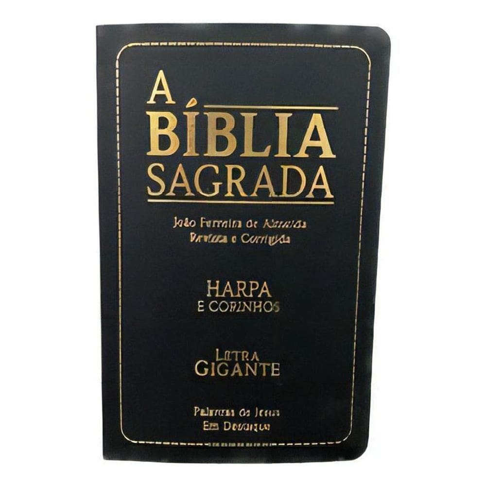 Biblia Sagrada Evangélica - Preta - Harpa e Corinh