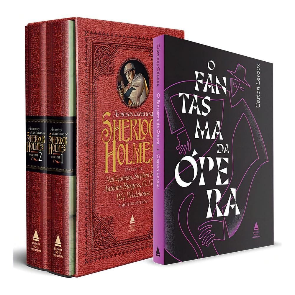 Kit Box Novas Aventuras De Sherlock + o Fantasma Da Ópera