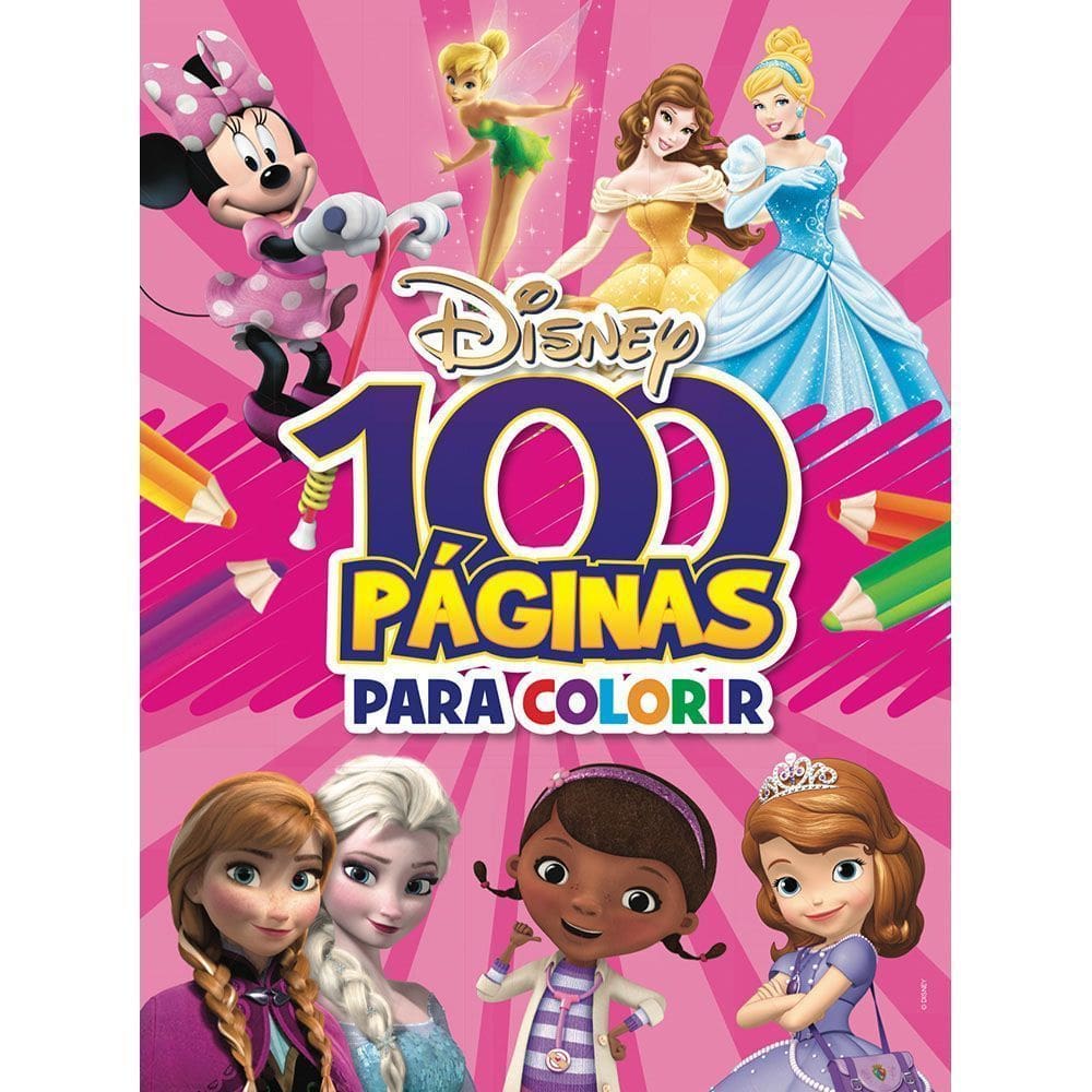 Disney - 100 Páginas Para Colorir - Meninas