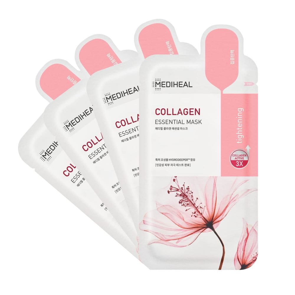 Máscara em folha Mediheal Collagen Essential Lifting 4 folhas