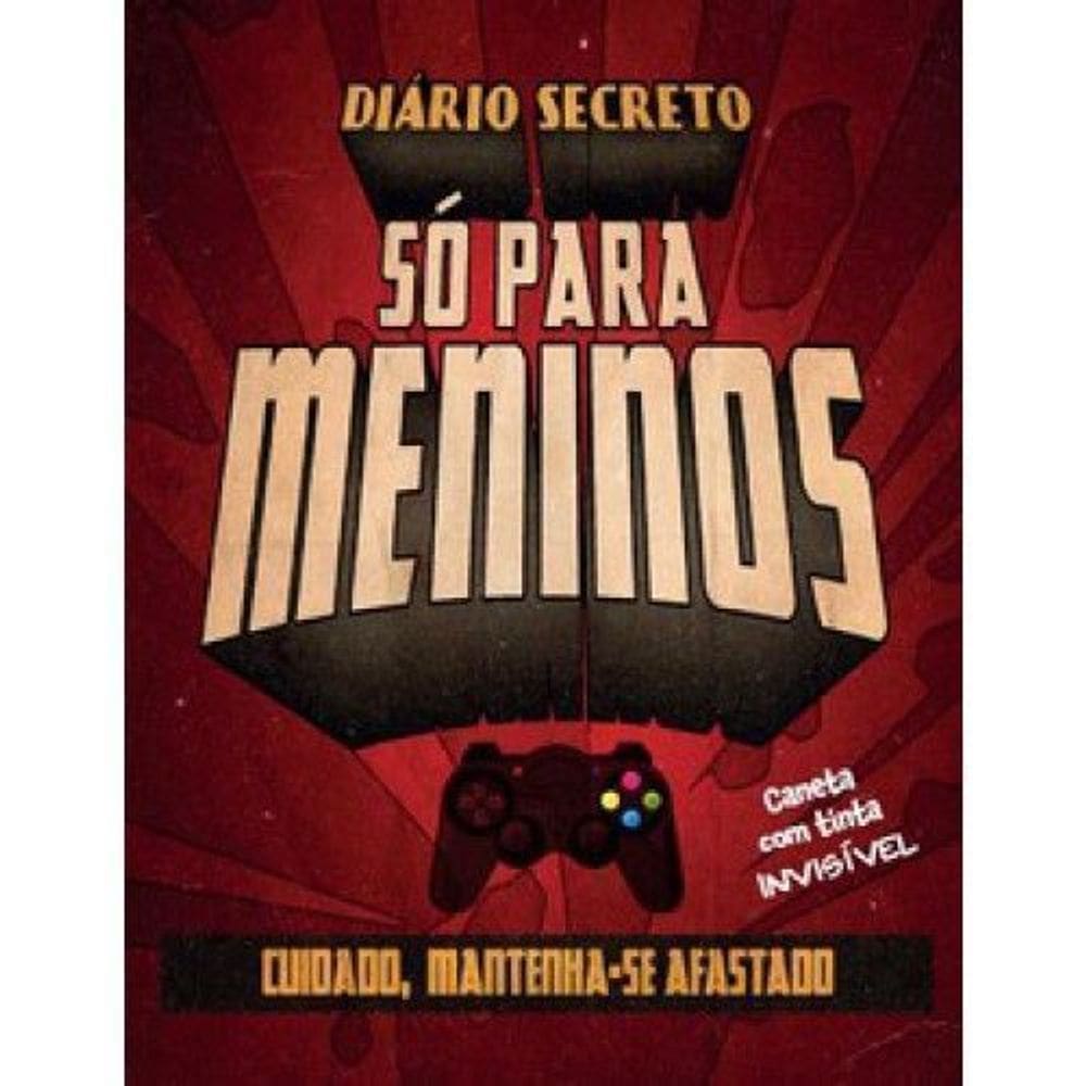 Diário Secreto - Só Para Meninos Videogame - Com Caneta Mágica