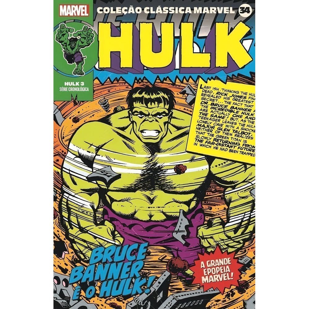Coleção Clássica Marvel - Vol. 34 - Hulk Vol.03