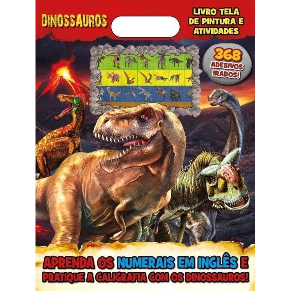 Dinossauros Livro Tela De Pintura e Atividades