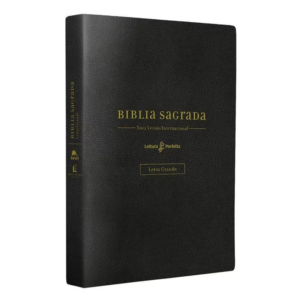 Bíblia Nvi, Couro Soft - Letra Grande, Com Espaço Para Anotações, Leitura Perfeita - Preta