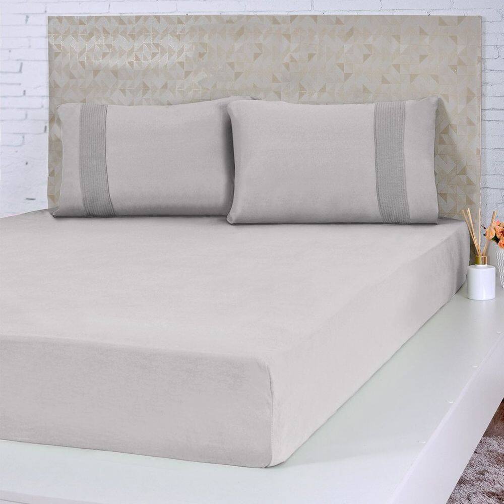 Lençol Solteiro Bella Cama Malha 100% Algodão 88x188x30cm