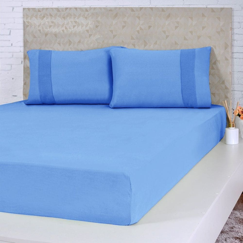 Lençol Solteiro Bella Cama Malha 100% Algodão 88x188x30cm