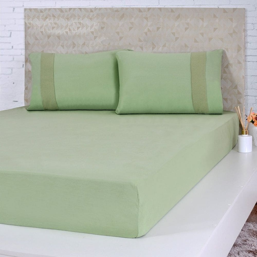 Lençol Casal Bella Cama Malha 100% Algodão 138x188x30cm