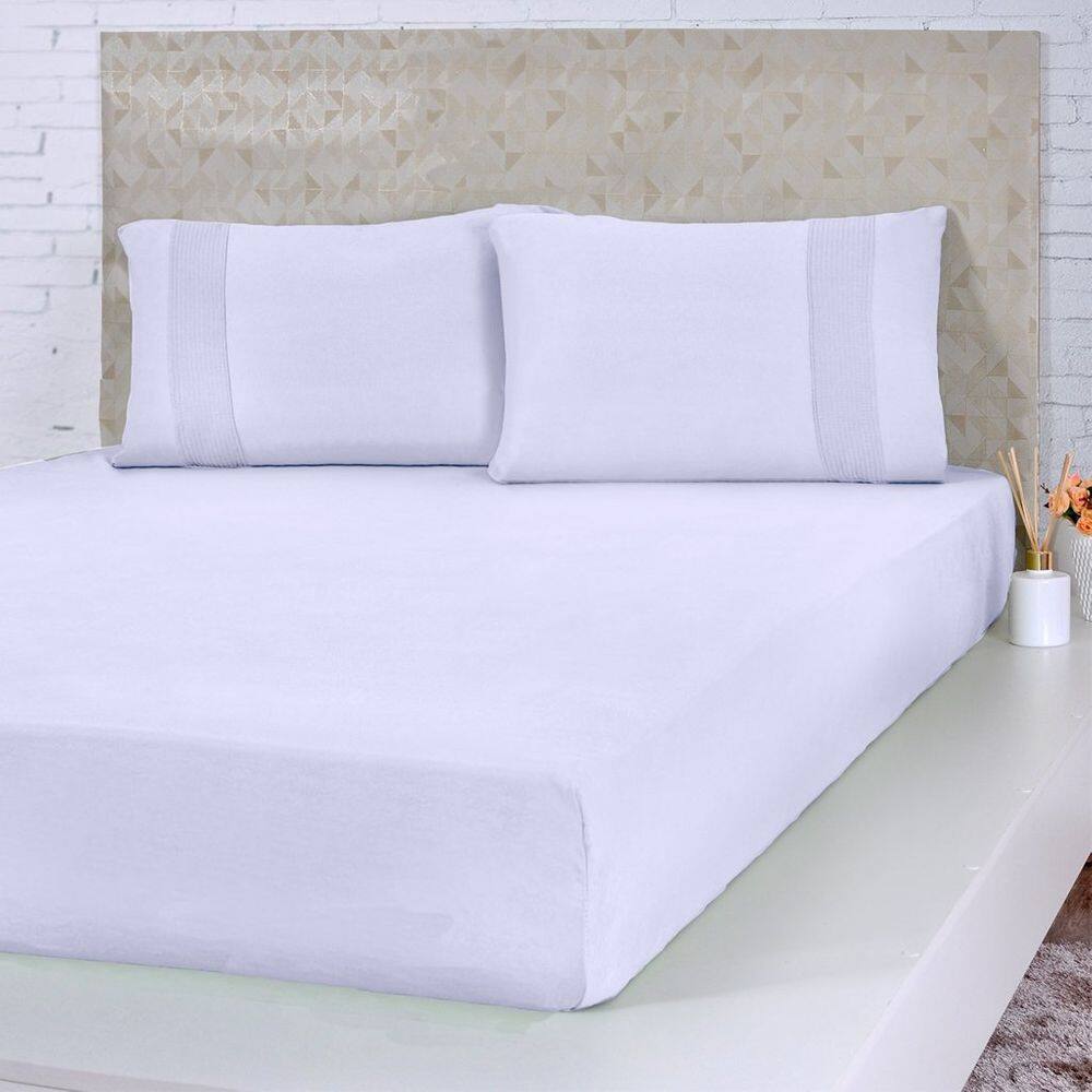 Lençol Solteiro Bella Cama Malha 100% Algodão 88x188x30cm