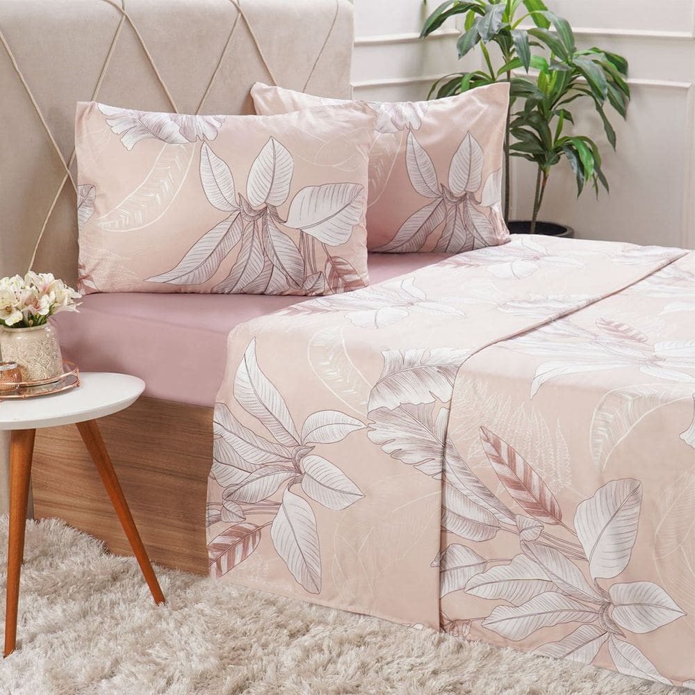 Jogo de Cama Queen Cotton Touch 4 Peças 158x198x35cm