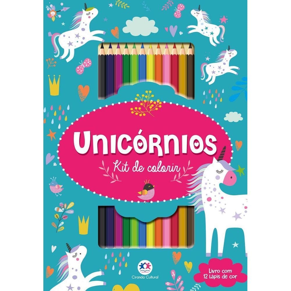 Unicórnios - Kit de Colorir