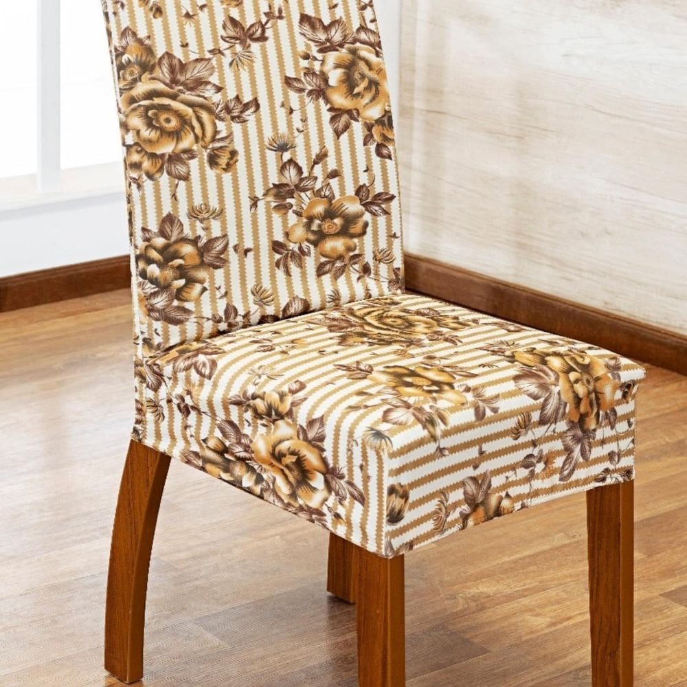 Kit Com 6 Capas De Cadeira Estampadas Malha Gel - Estampa 2