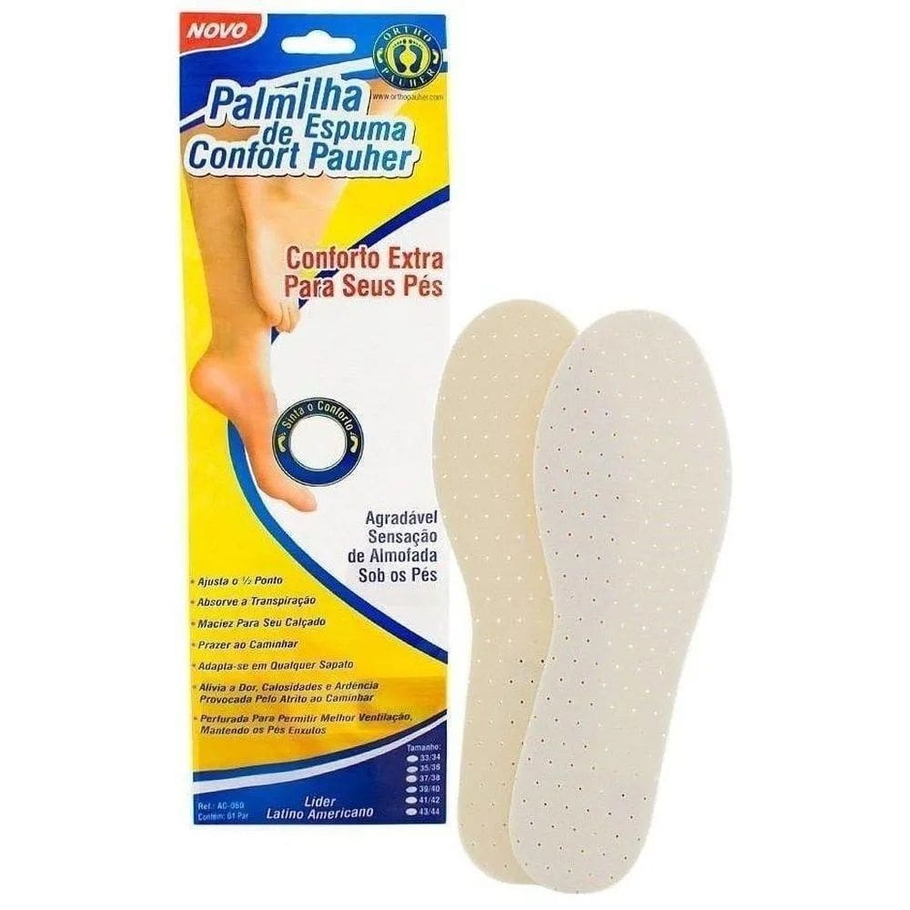 Palmilha de Espuma Confortpauher Branca AC060 Orthopauher