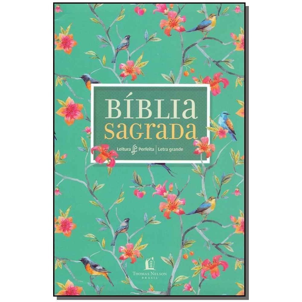 Bíblia Sagrada - Capa Flores - Letra Grande