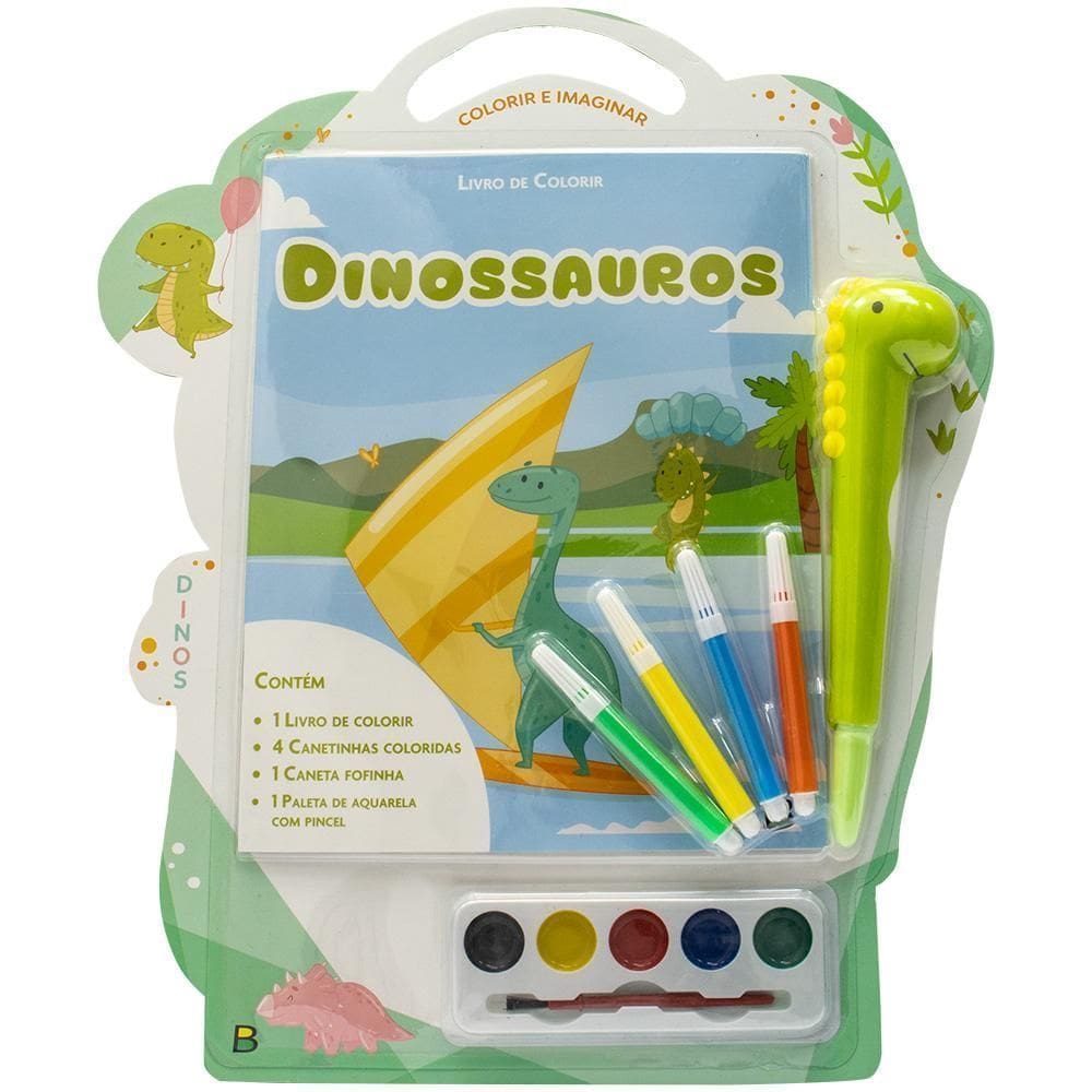 Colorir e Imaginar - Livro-Kit: Dinossauros