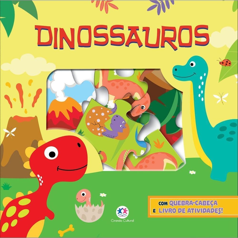 Dinossauros - Com Quebra-Cabeca e Livro de Atividades!