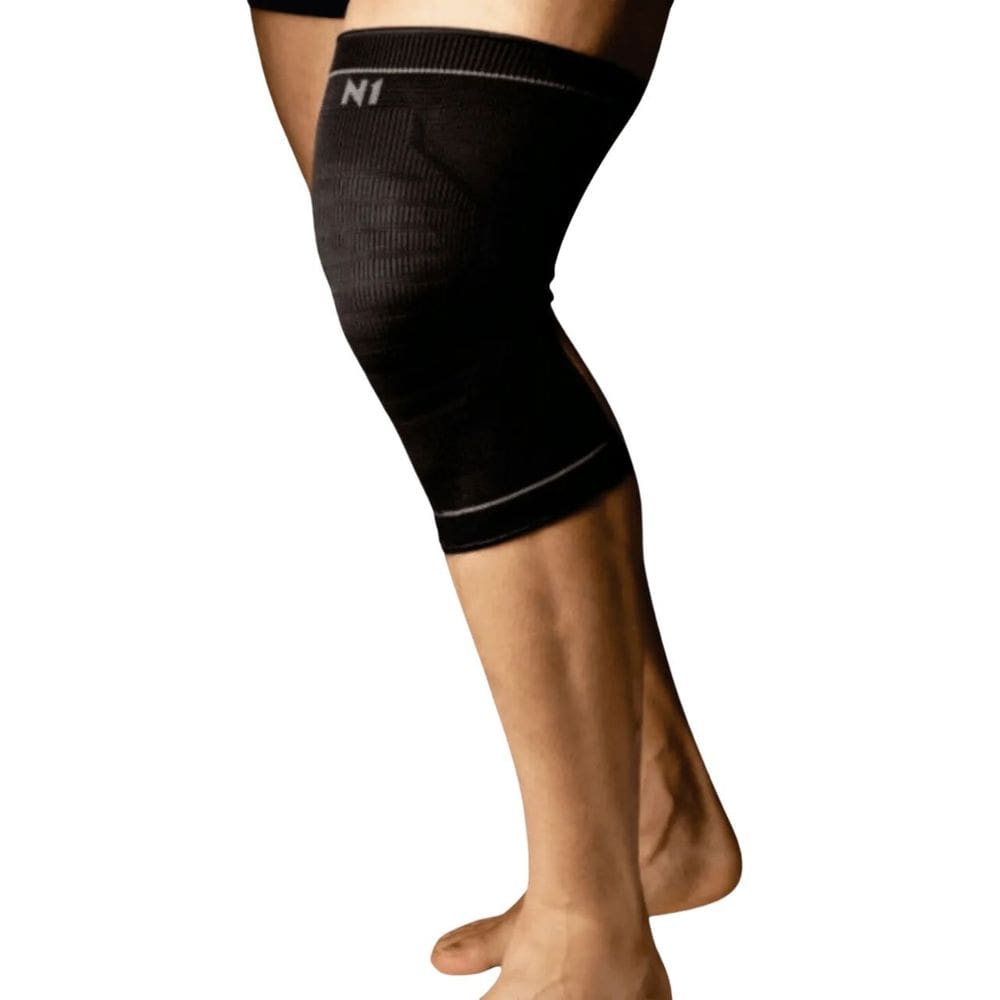 Joelheira Ortopedica Elastica R46 - Preto/Cinza Gg
