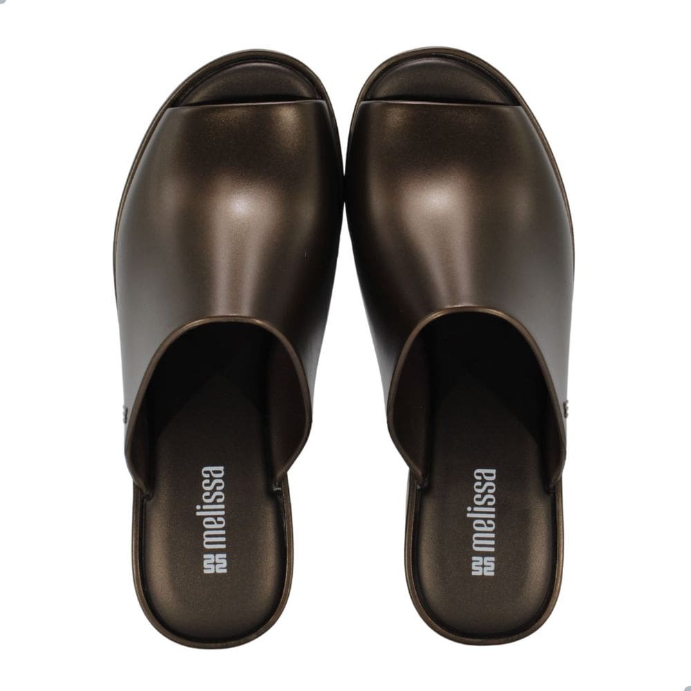 Tamanco Feminino Melissa Mule Hype Metallic Adulto Bronze