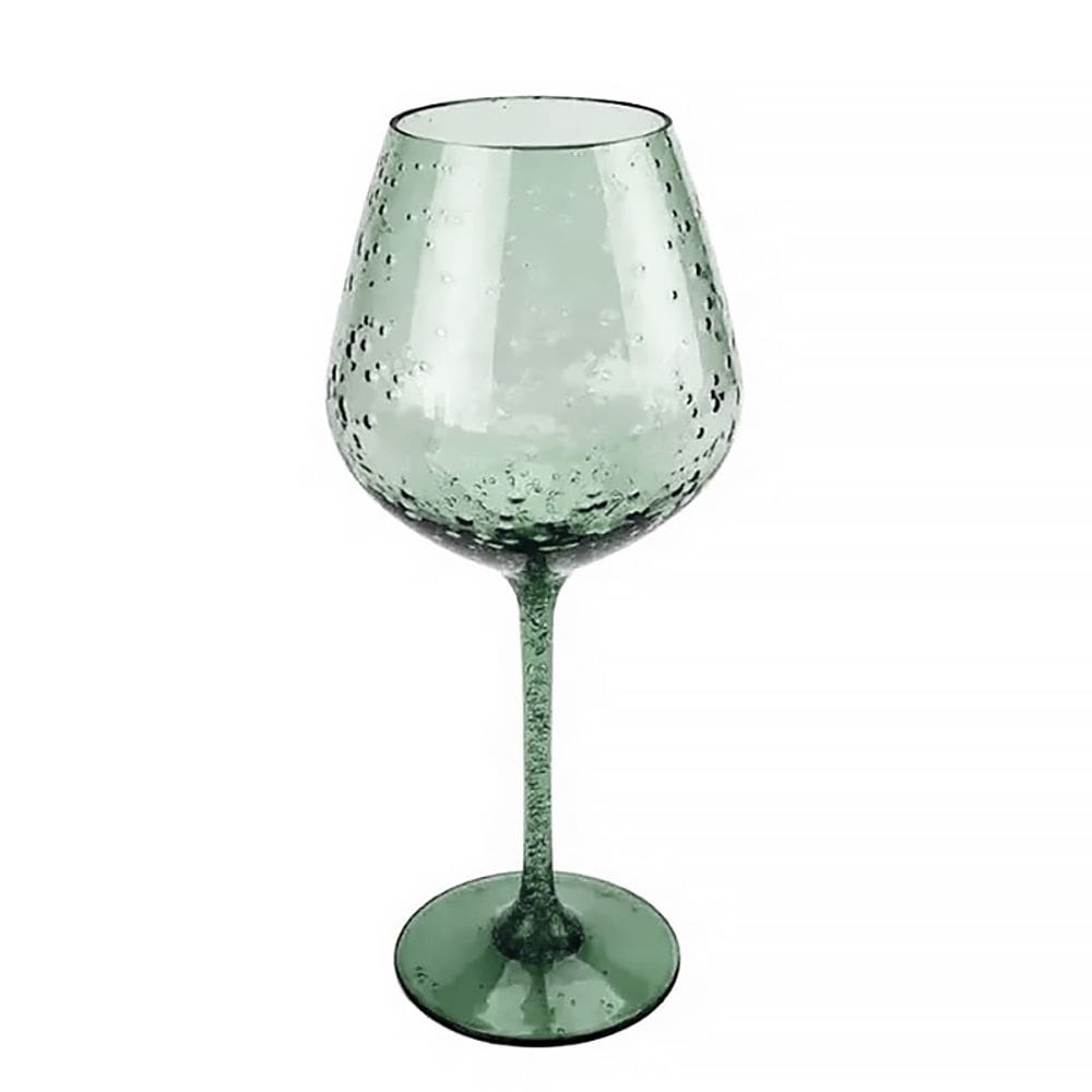 Taça para Vinho Acrílico Detalhes Bolhas Verde 680ml 50213 - EntreCasa