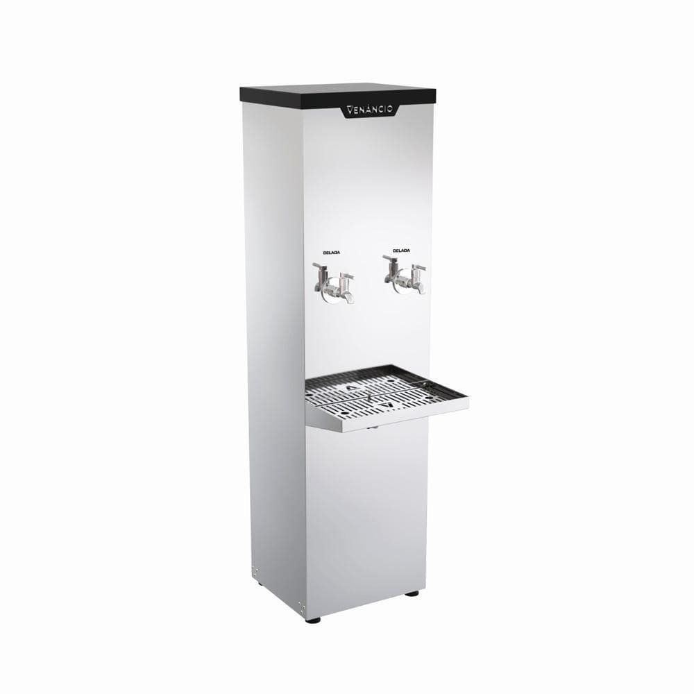 Bebedouro Industrial Refrigerado Inox De Coluna 25L 2 Torneiras Geladas BI25L 127V