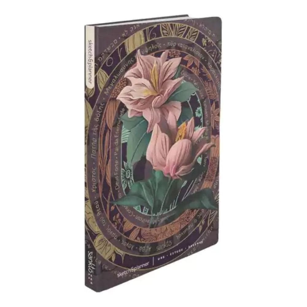 Sketch&Planner Caderno-Agenda - Os Nomes de Deus - Floral - Ore, Estude, Desenhe