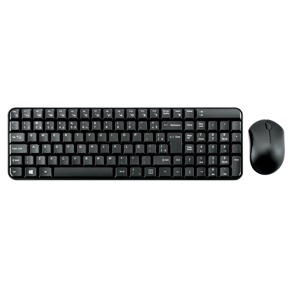 Kit Teclado e Mouse Sem Fio ABNT2 1000Dpi USB Multilaser