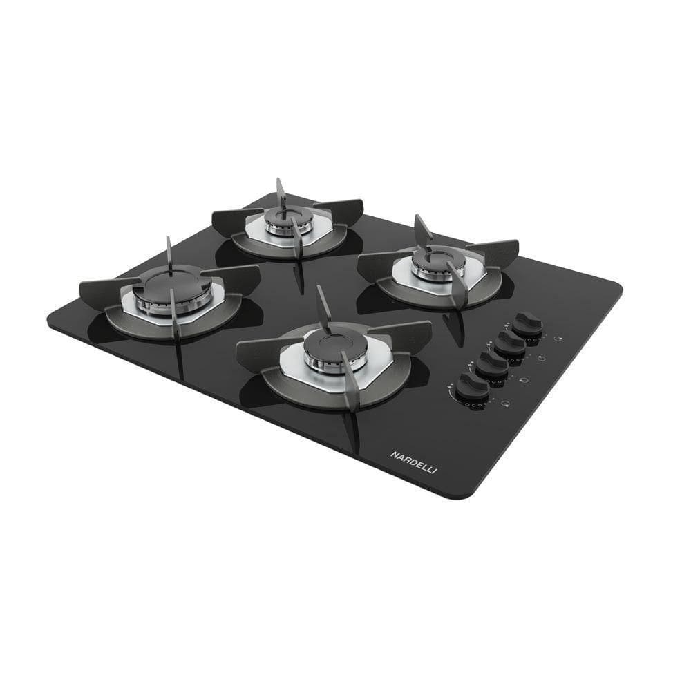 Cooktop Nardelli Safe Ferro Fundido 4 Bocas A Gás Preto Bivolt