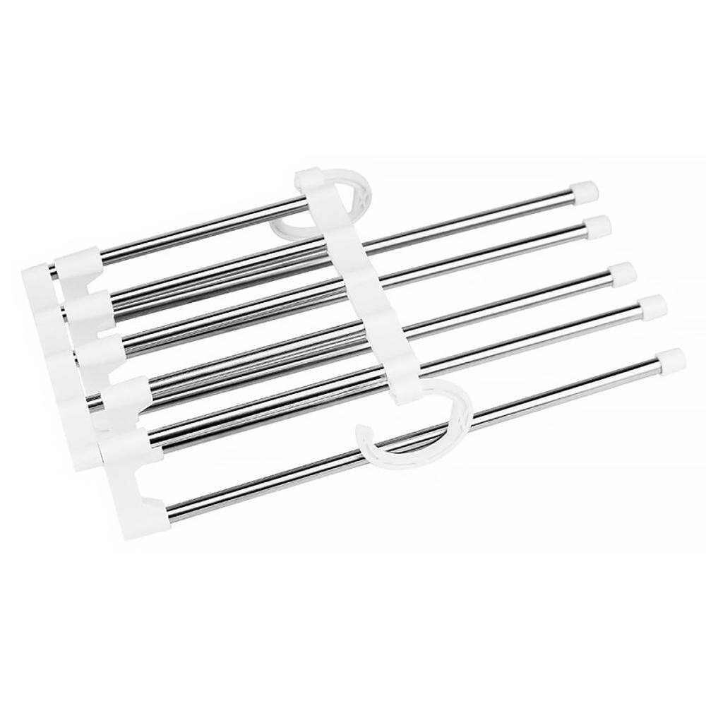 Cabide Plástico e Aço Inox para Calças 34x15x7cm CK5151 - Clink