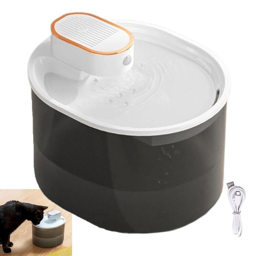 Bebedouro Fonte de Agua Cao Gato Pet Cachorro Animal de Estimaçao Sensor Presença Movimento Reservatorio 3 Litros USB Bateria Recarregavel
