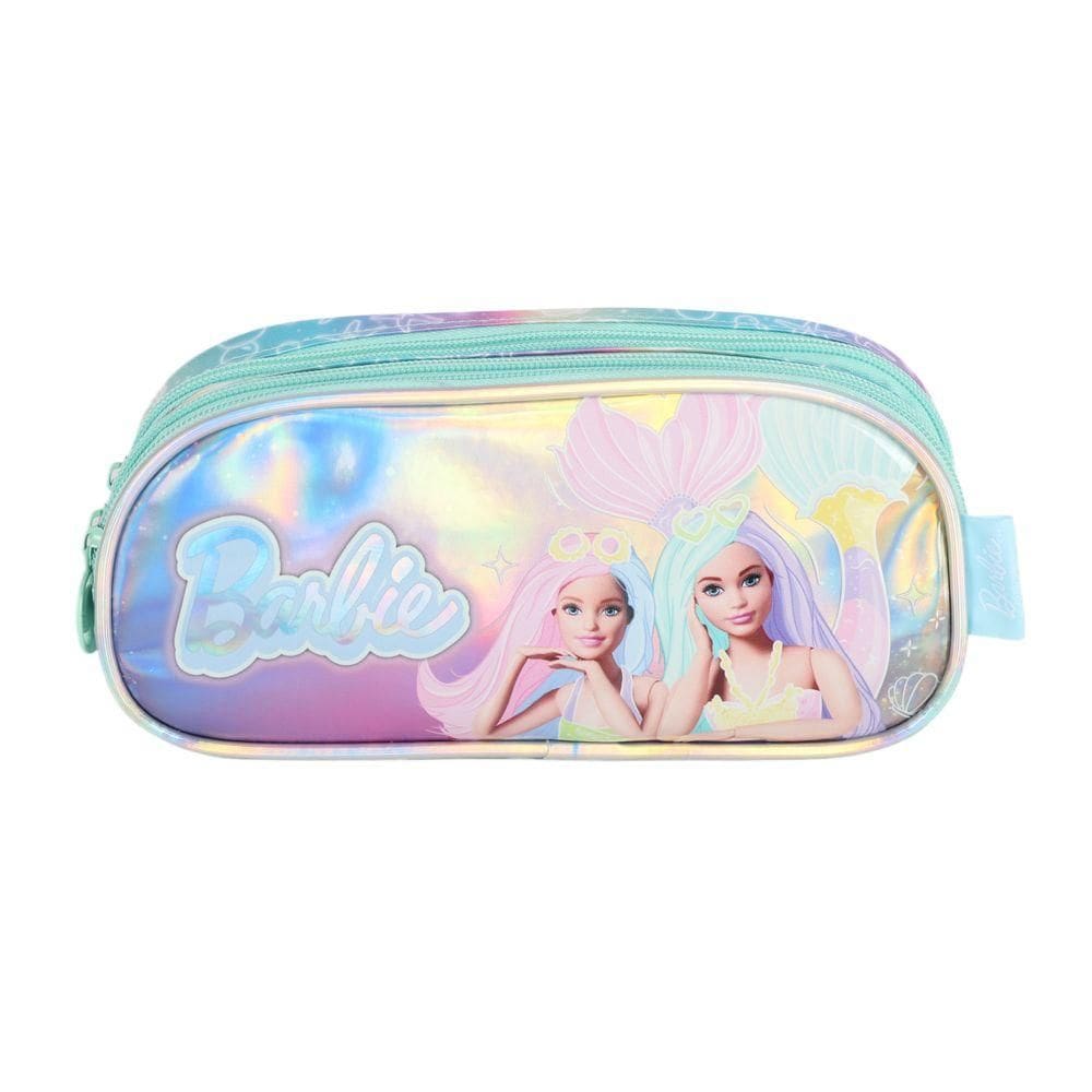 Estojo Escolar Luxcel Barbie Sereia Verde