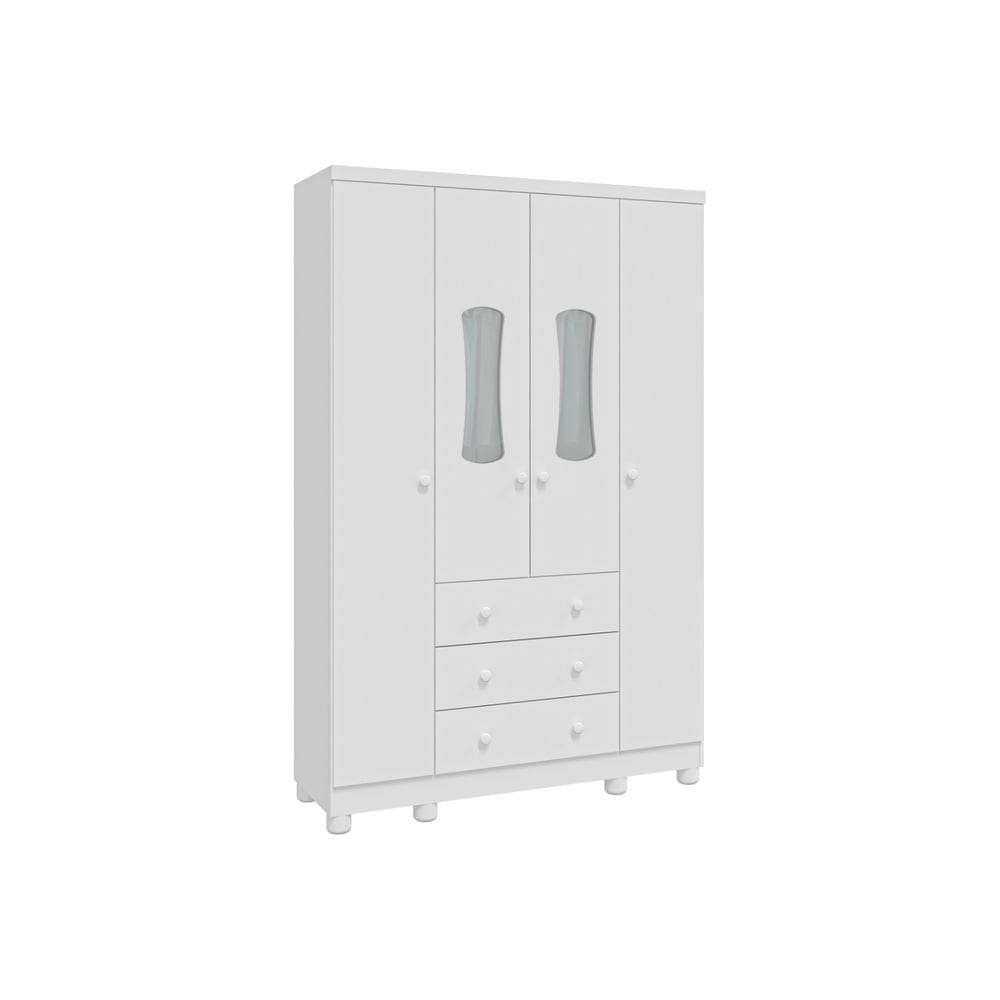Guarda Roupa Infantil Luna Moveis Peroba 04 portas MDF