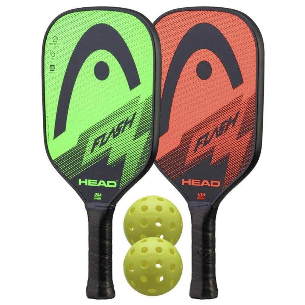 Kit Raquete de PickleBall Head Flash Verde/Laranja Neon