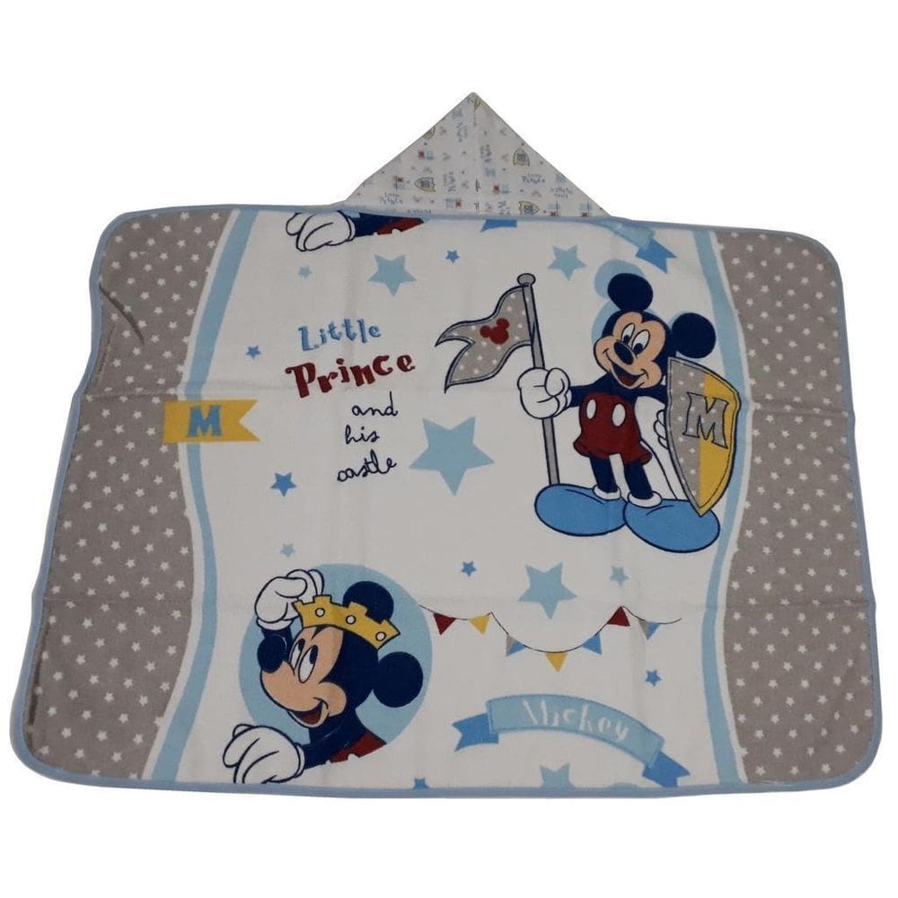 1 Toalha De Banho Disney Com Capuz Forrada De Fralda Mickey