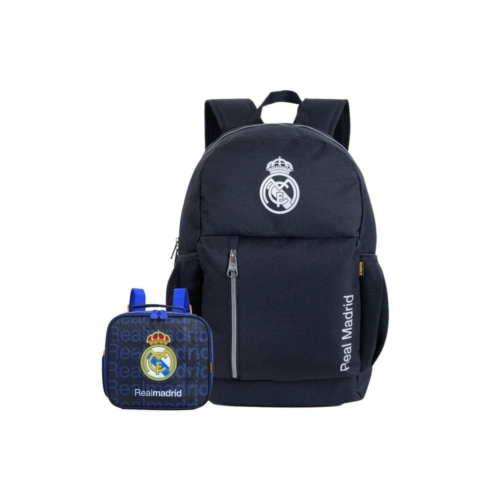 Kit Escolar Real Madrid Mochila Costas + Lancheira Térmica