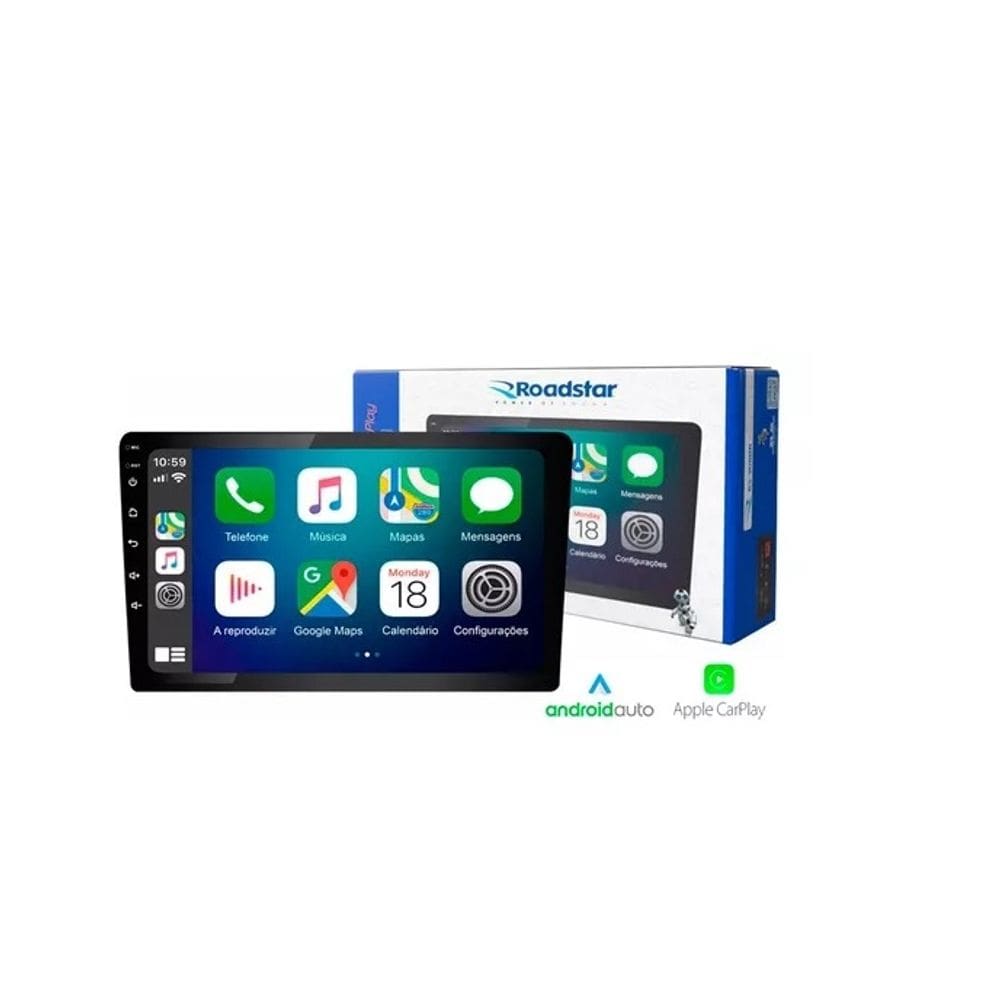 Central MP10 Carplay AndroidAuto 9 Pol BT USB FM - Roadstar RS-908BR