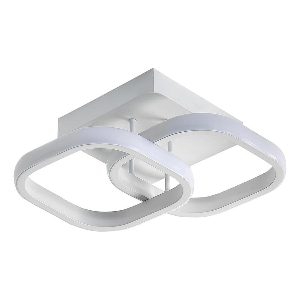 Luminária Led 3Em1 Quadrado Moderno Bivolt 20W Sobrepor Pret