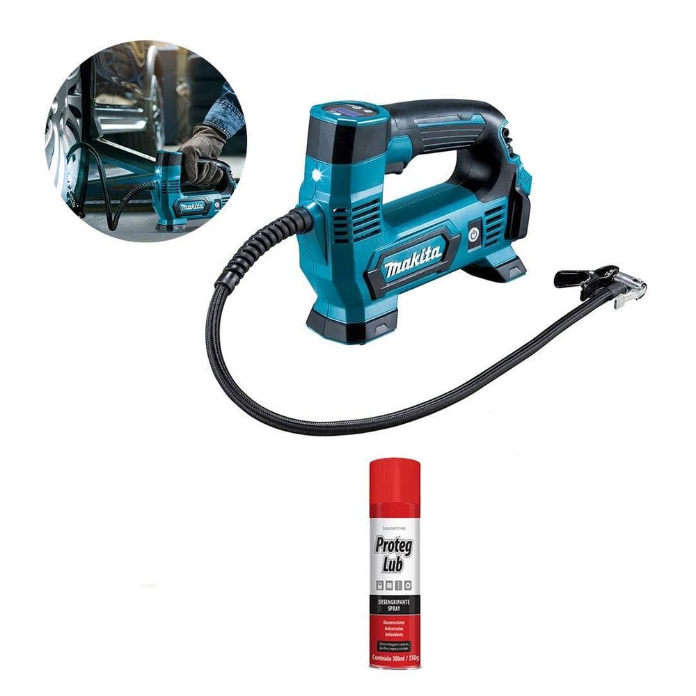 Compressor Ar Makita 12V A Bat Mp100Dz + Desengr Sem Bateria